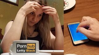 Letty black műpénisszel nyilvános helyen basz magának